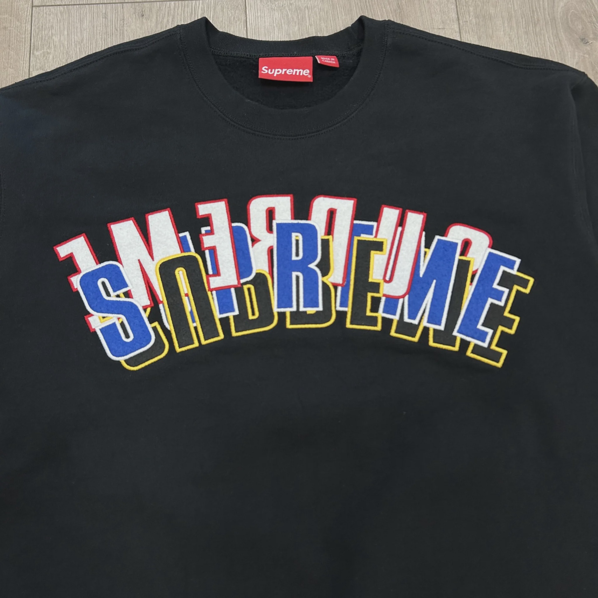 SS21 Supreme Stacked Crewneck 'Black' • Pre-Owned [0869] - photo 2