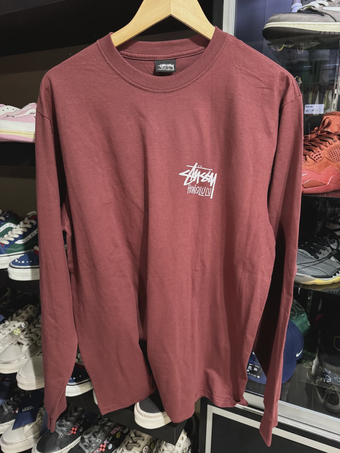 Stussy Stussy Honolulu Maroon Tee L - Size L