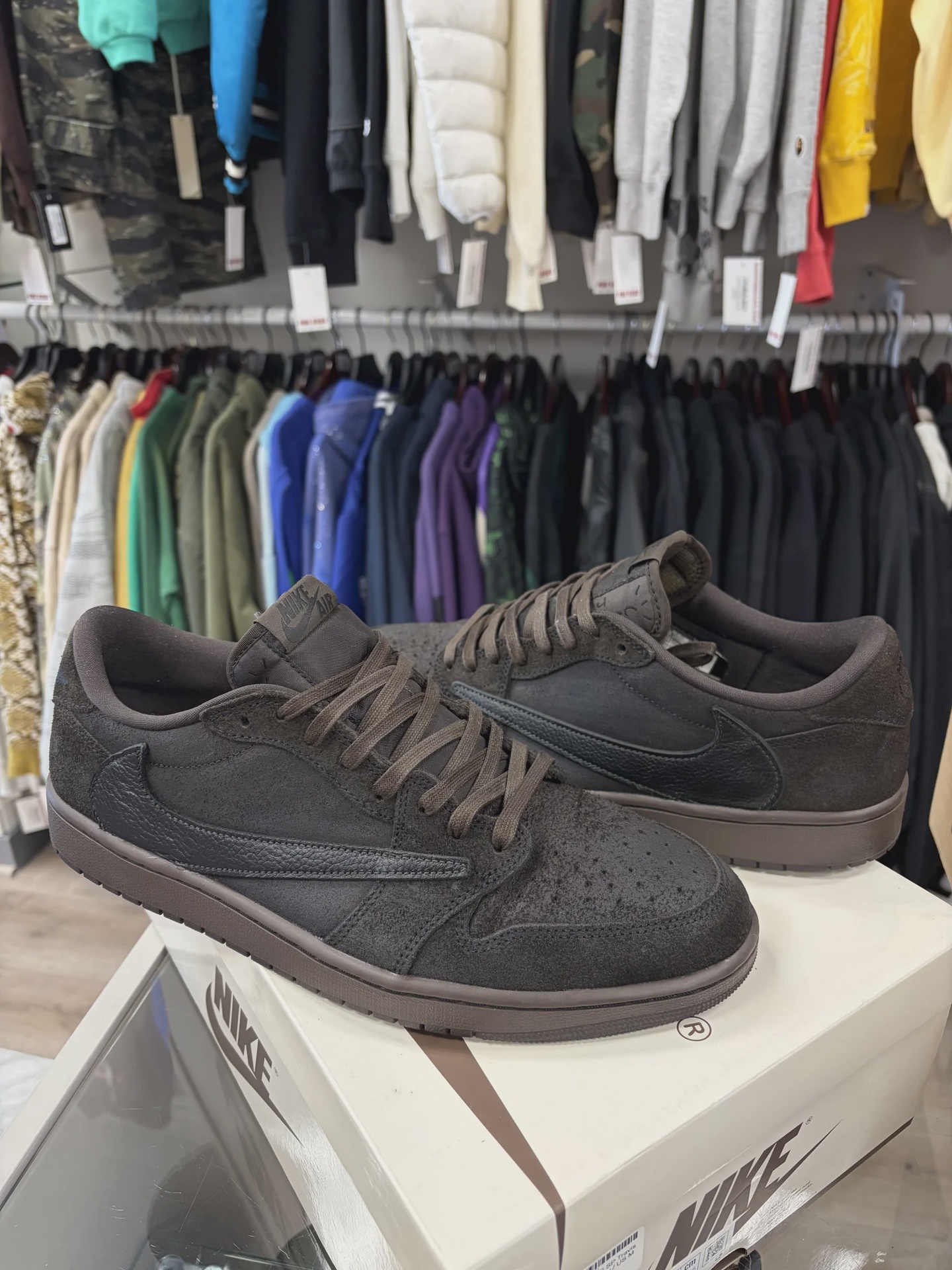 Jordan Air Jordan 1 Retro Low Original SP Travis Scott Velvet Brown - Size US M 12.5