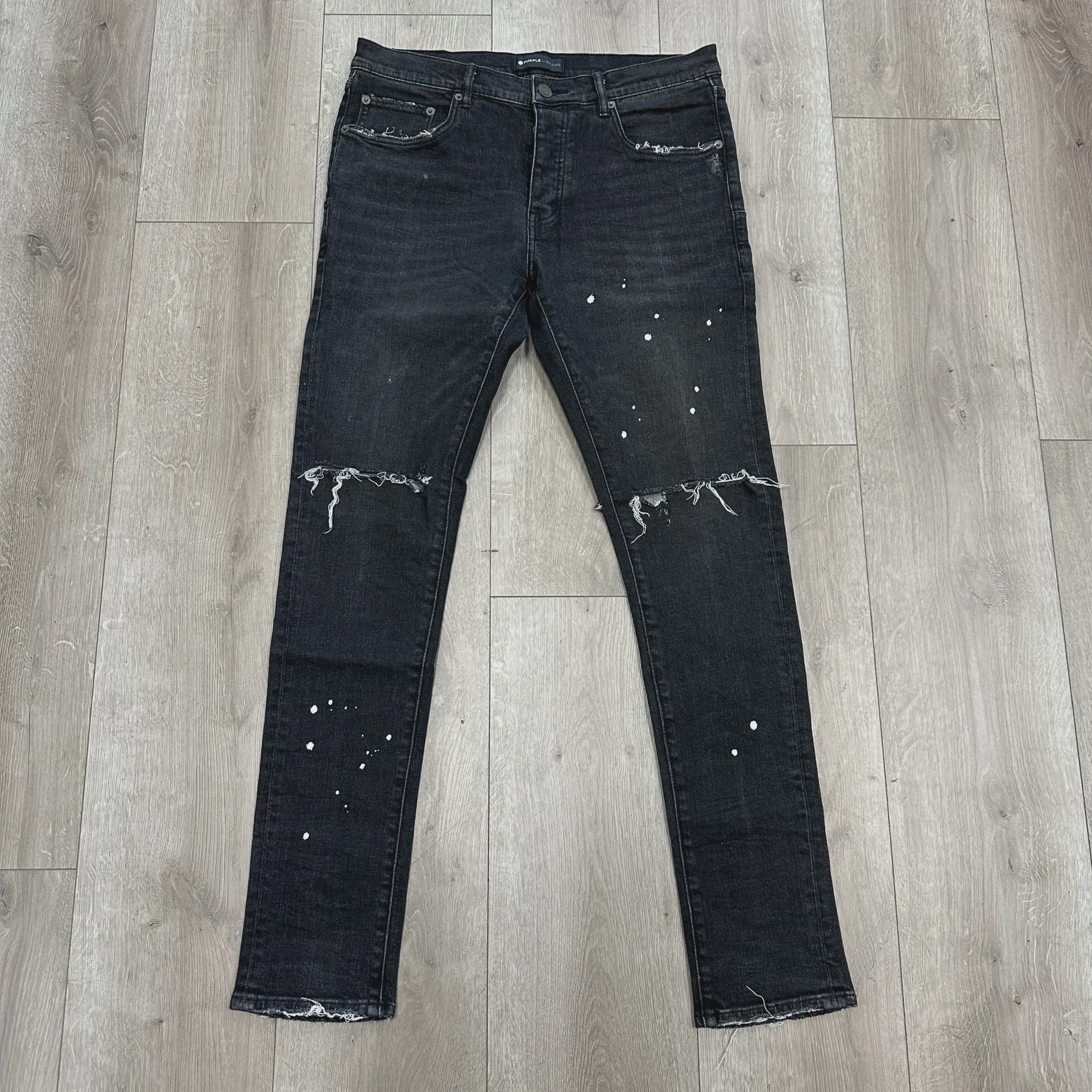 Purple Brand Black Skinny Paint Splatter • Pre-Owned [6134] - photo 10