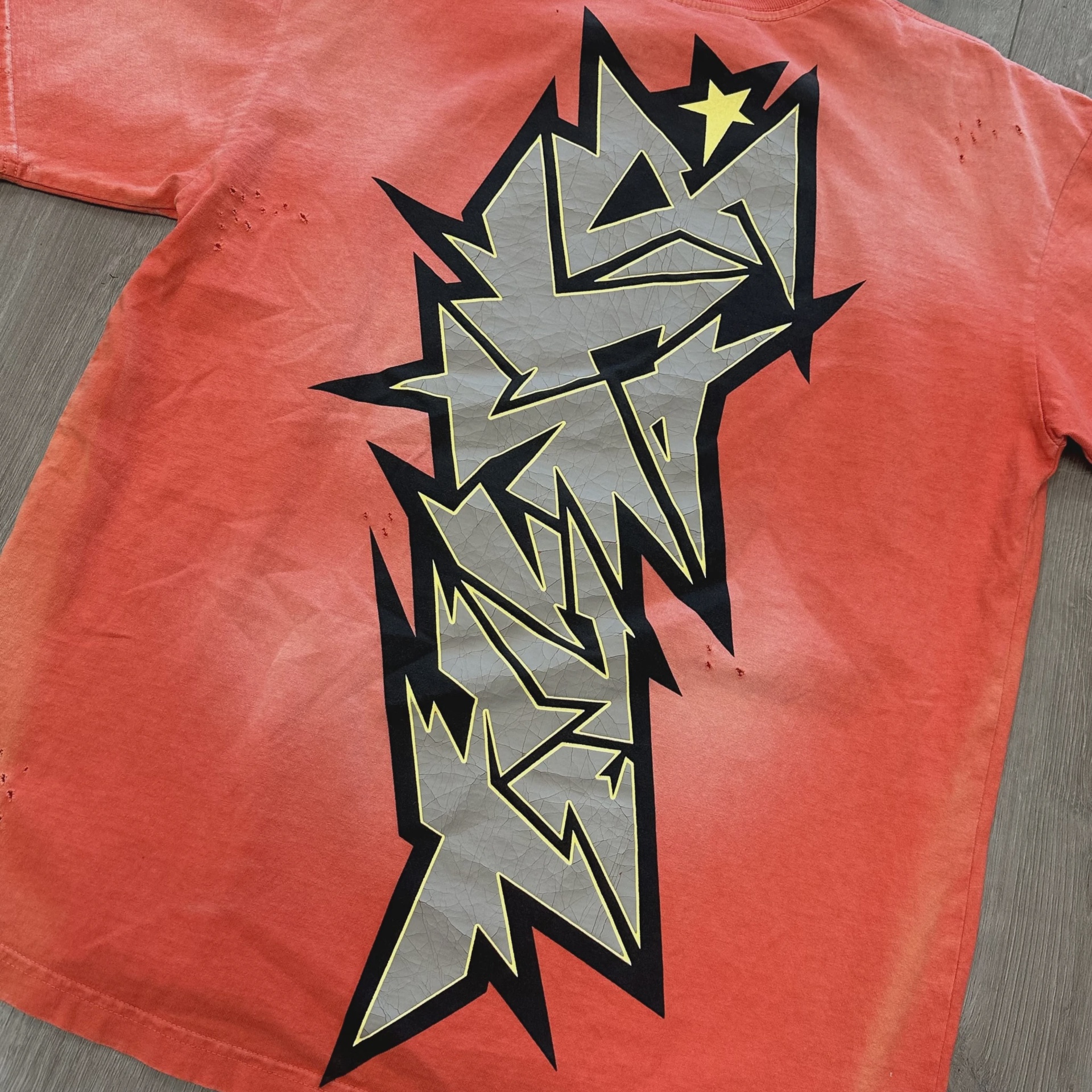 Hellstar Cracked Logo Distressed Tee • Pre-Owned [2562] 5
