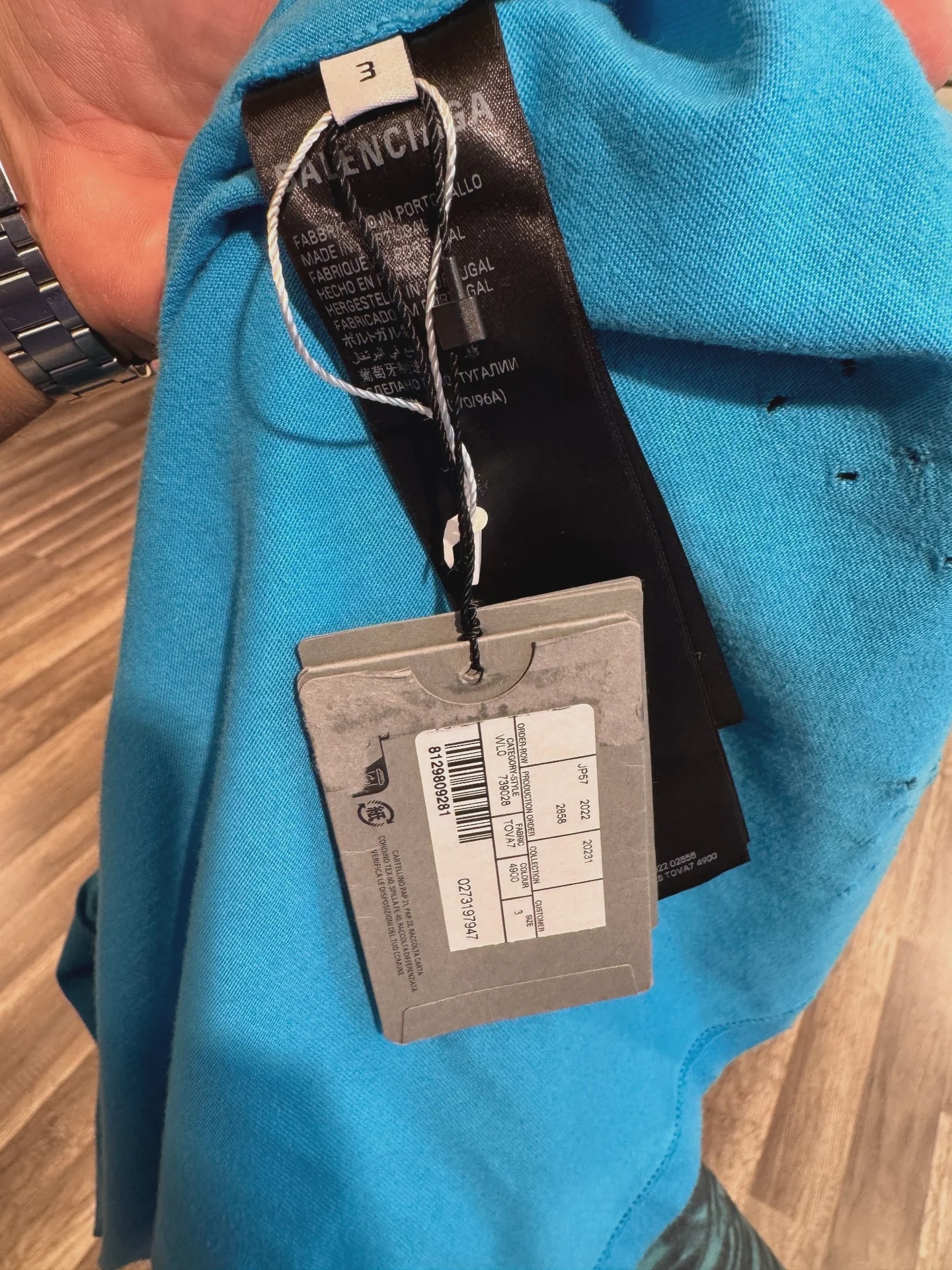 Balenciaga Blue Grafitti  Tee • Brand New [0485] - photo 3