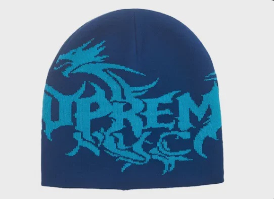 Supreme Supreme Dragon Beanie (FW26) Blue - Size One Size