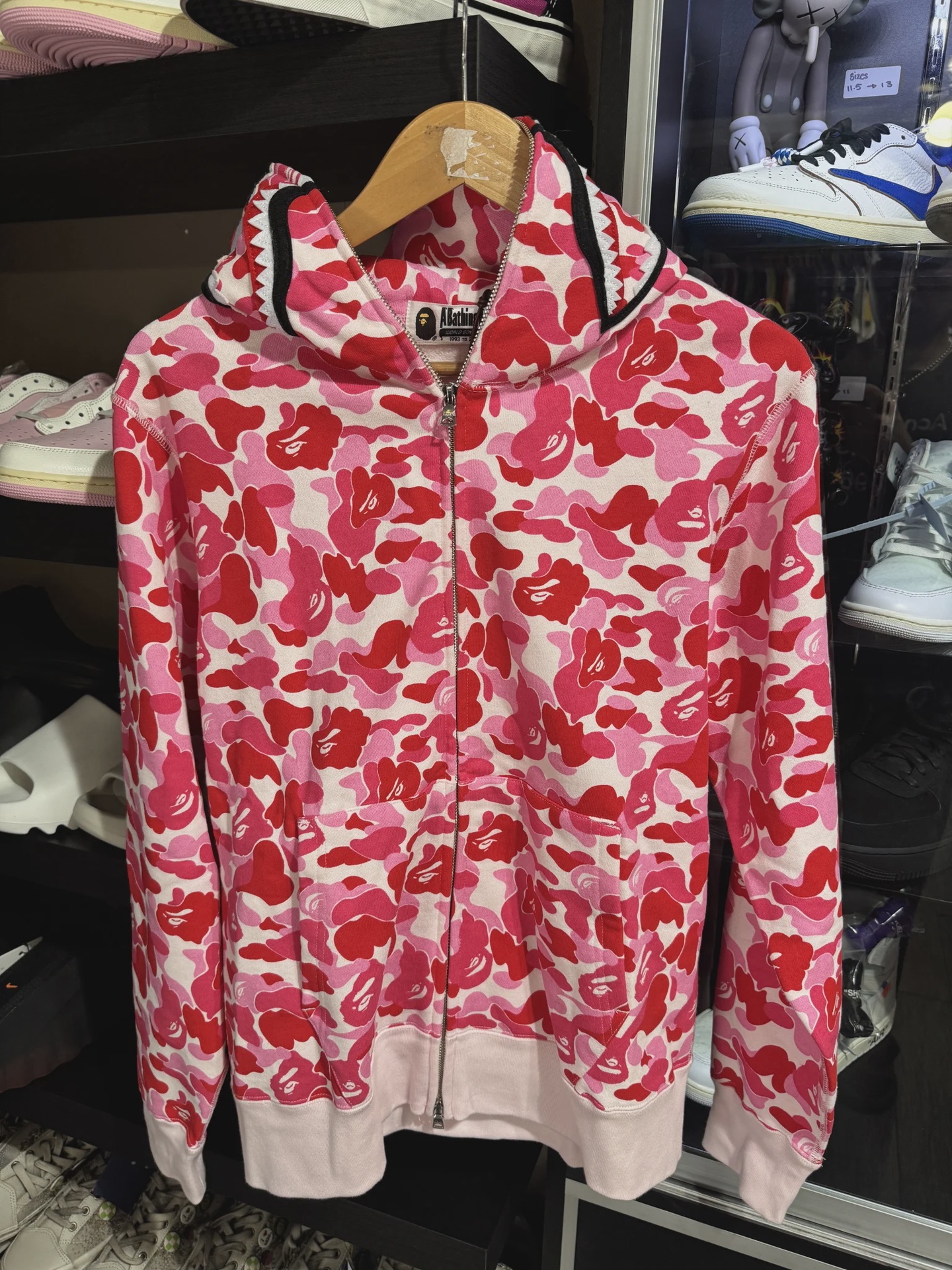 BAPE Bape Shark Hoodie Pink - Size M