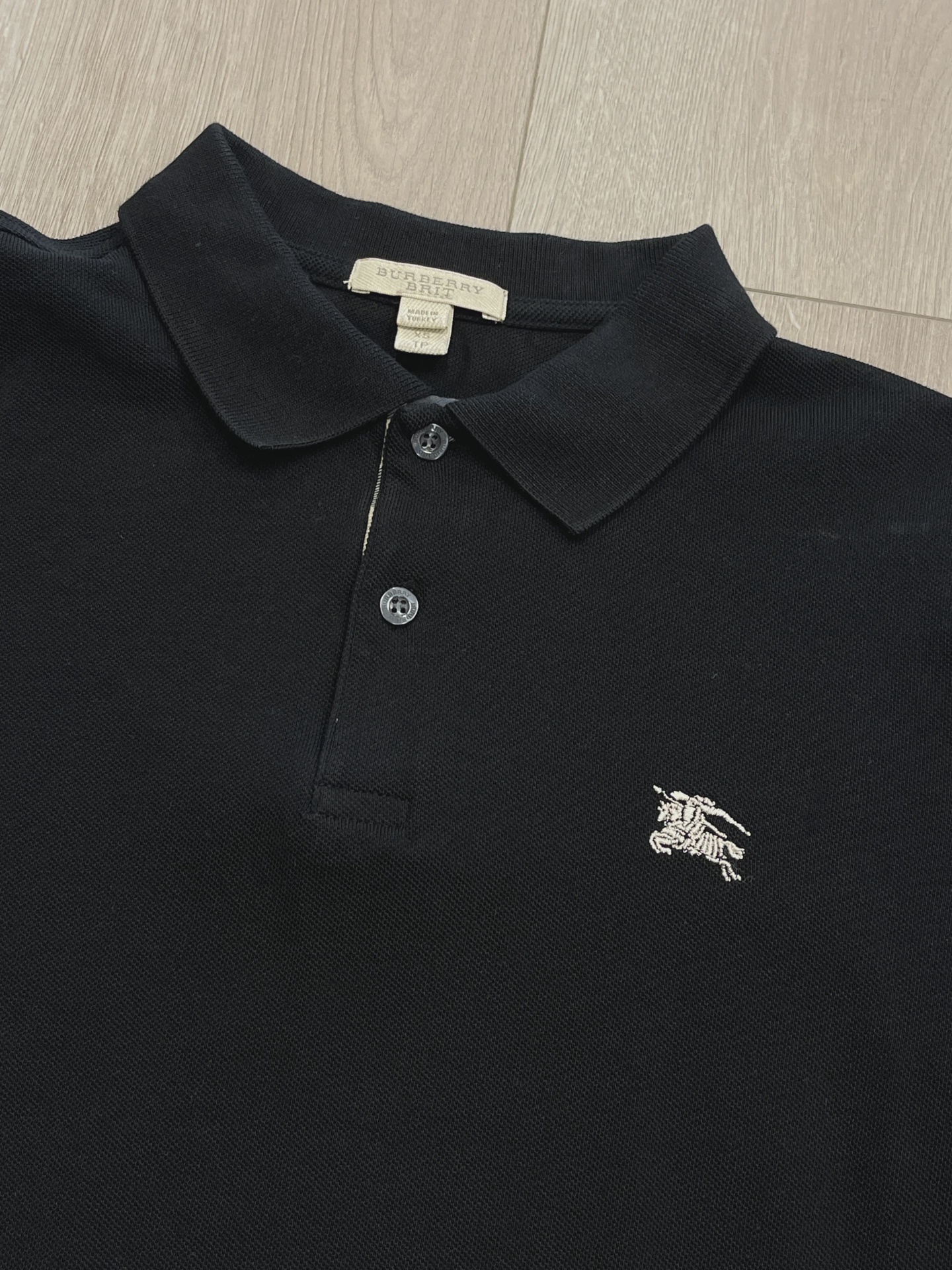 Burberry Brit Men's Cotton Piqué Polo Shirt blk • Pre-Owned [2316] 5