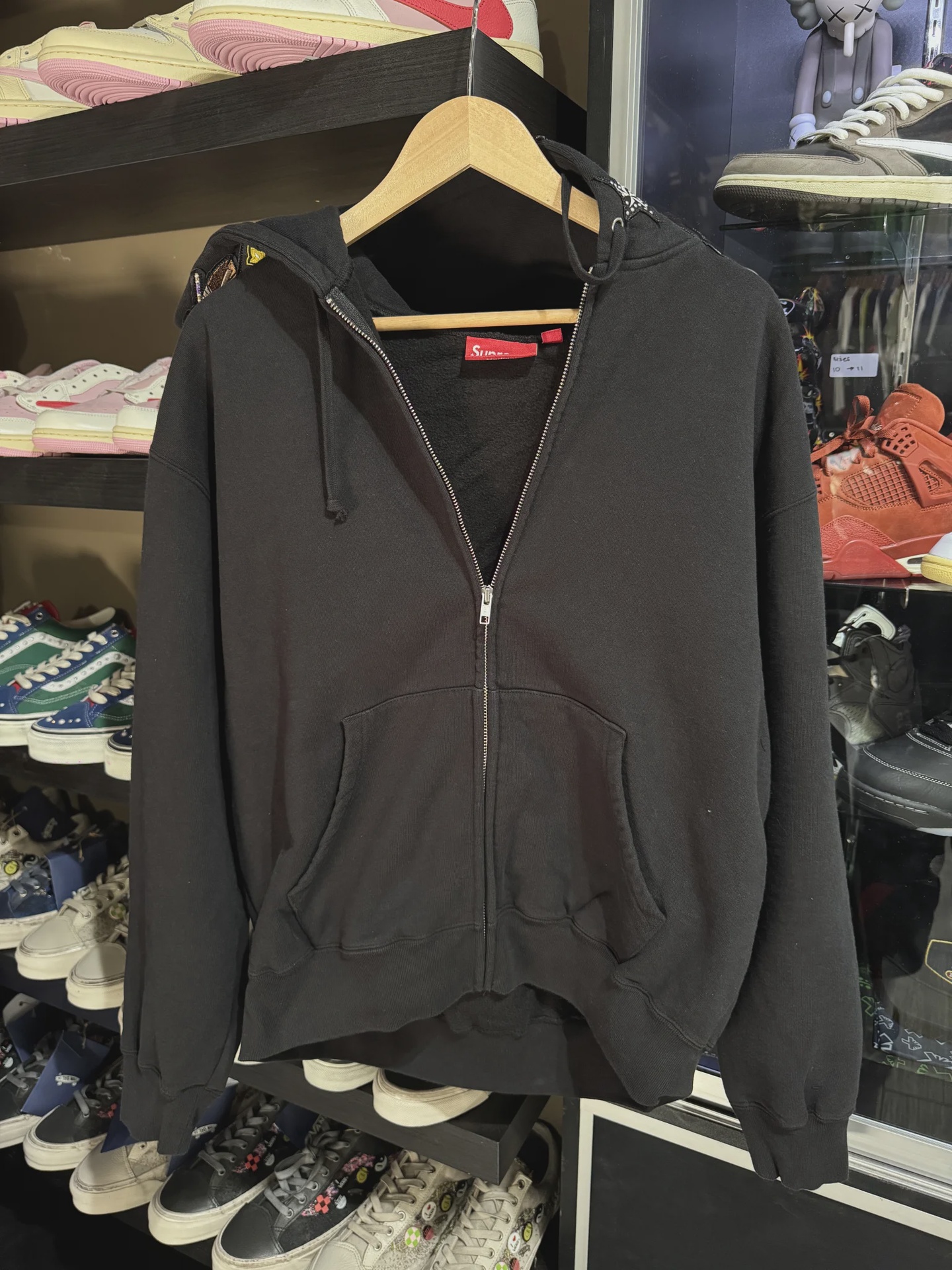 Supreme Supreme Patches Black Zip Up M - Size M
