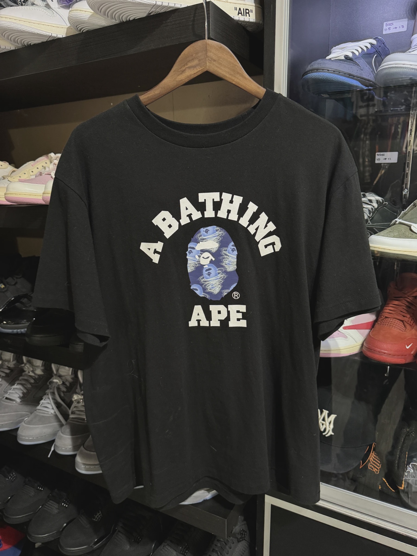BAPE Storm College Tee Black/Purple • Pre-Owned [5574]