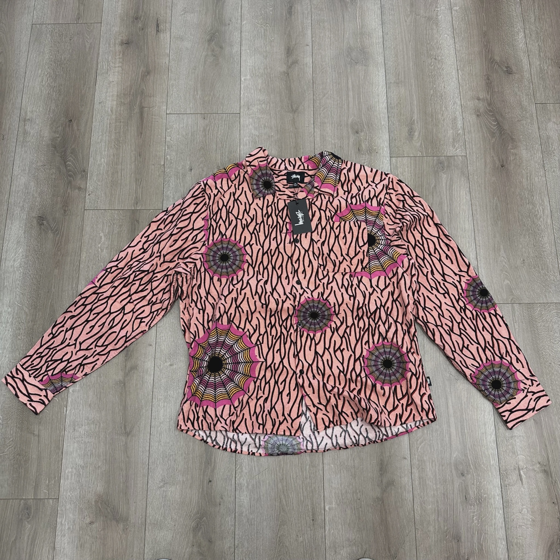 Stüssy Spider Web Flannel LS Shirt • Brand New [3194]