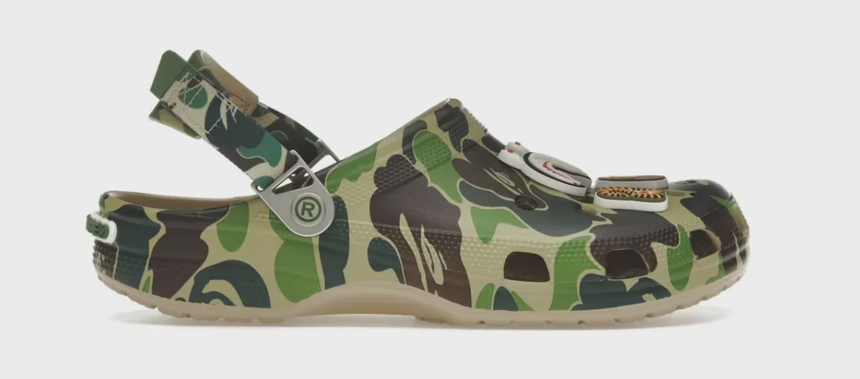 Crocs Crocs Classic Clog A Bathing Ape ABC Camo Green - Size US M 8