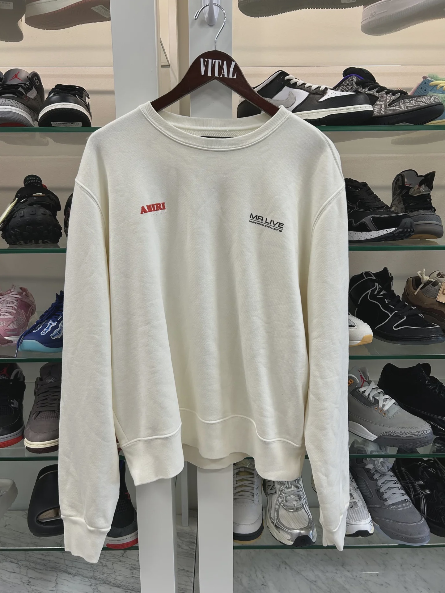 AMIRI "MA LIVE" Music Production Center Crewneck Sweatshirt • Pre-Owned [5597] - photo 1