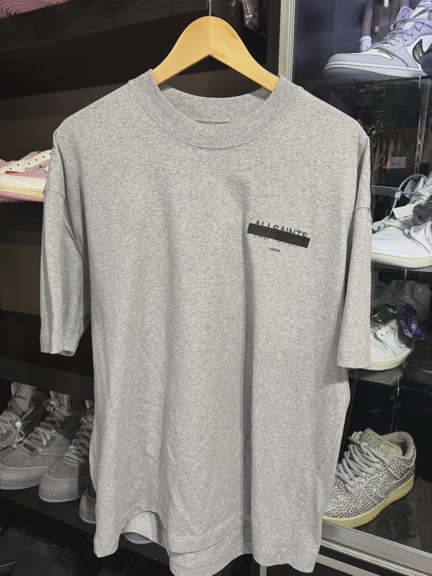 All saints tee grey M • Pre-Owned [9617]