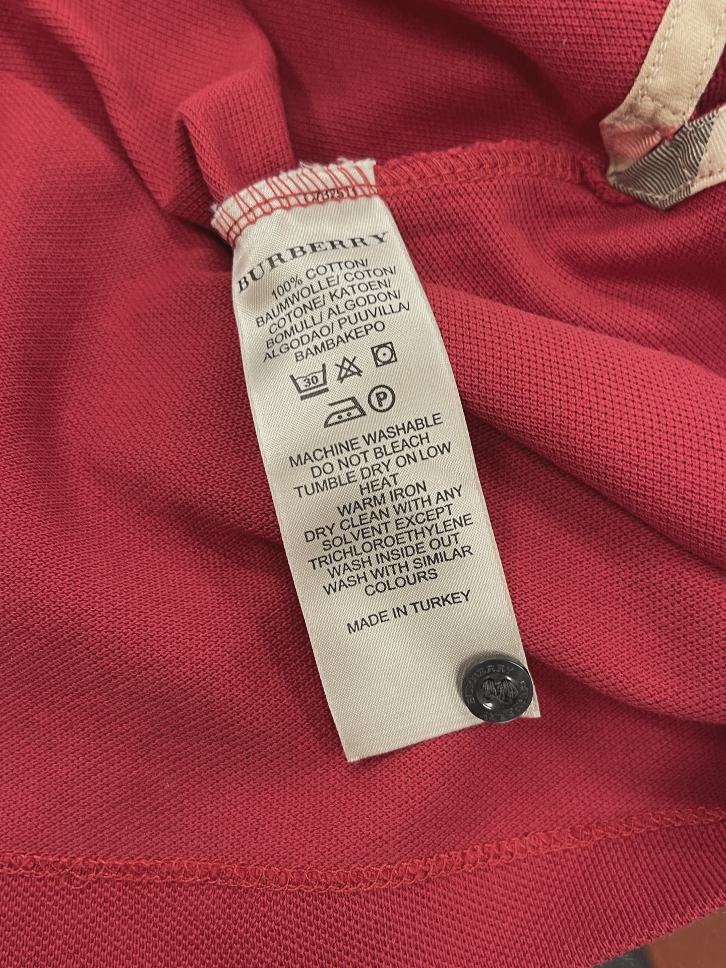 Burberry Brit Men's Cotton Piqué Polo Shirt red • Pre-Owned [6758] 3