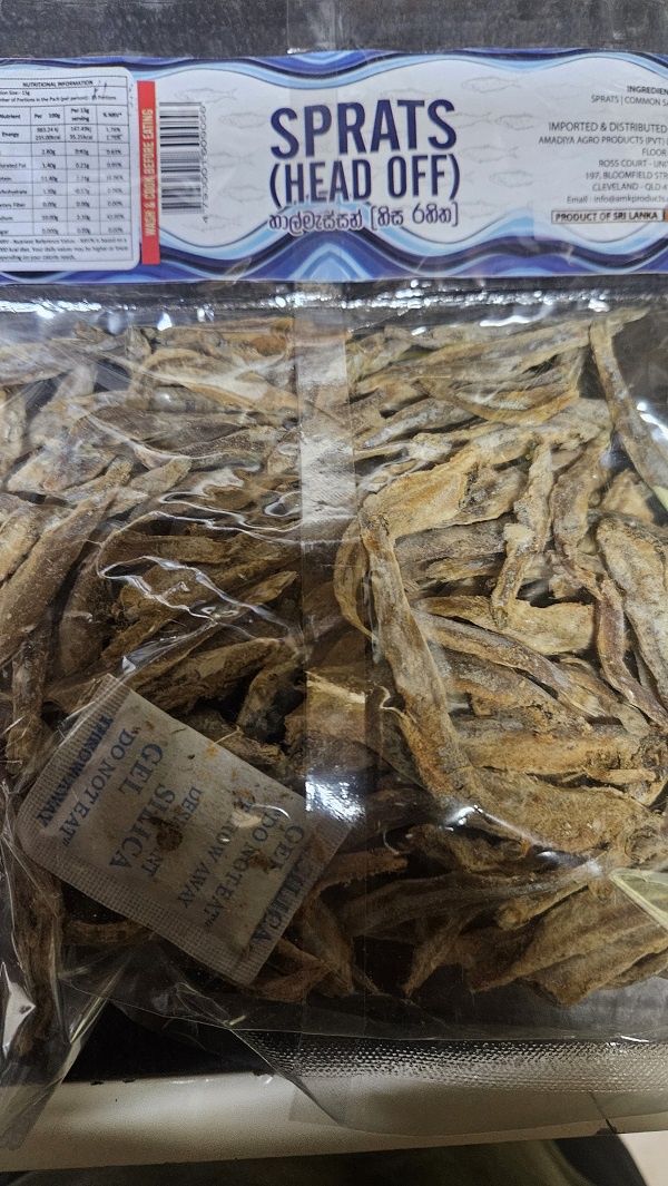 Amadiya Dried Sprats Head off  400g