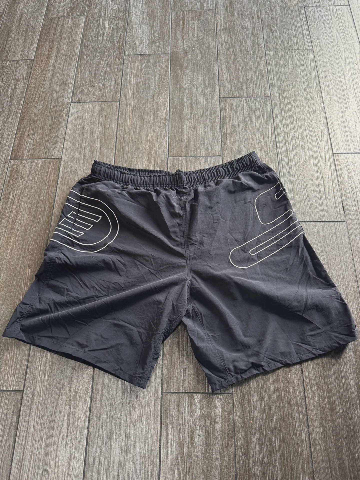 Supreme Supreme Big Logo Nylon Shorts Black - Size XL
