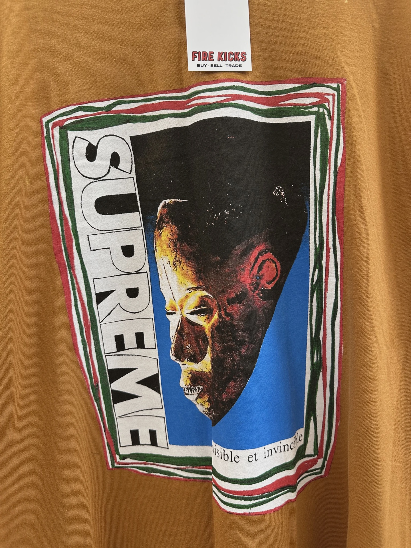 SS22 Supreme Mask Tee Burnt Orange • Pre-Owned [8418] 2