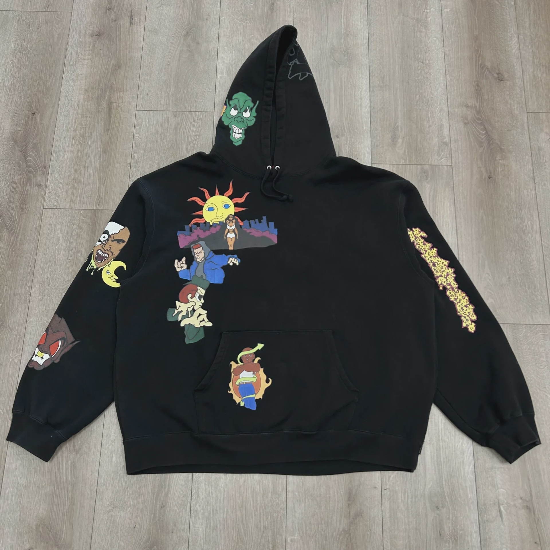 Supreme FW23 Supreme Sunrise Hooded Sweatshirt Black - Size XXL