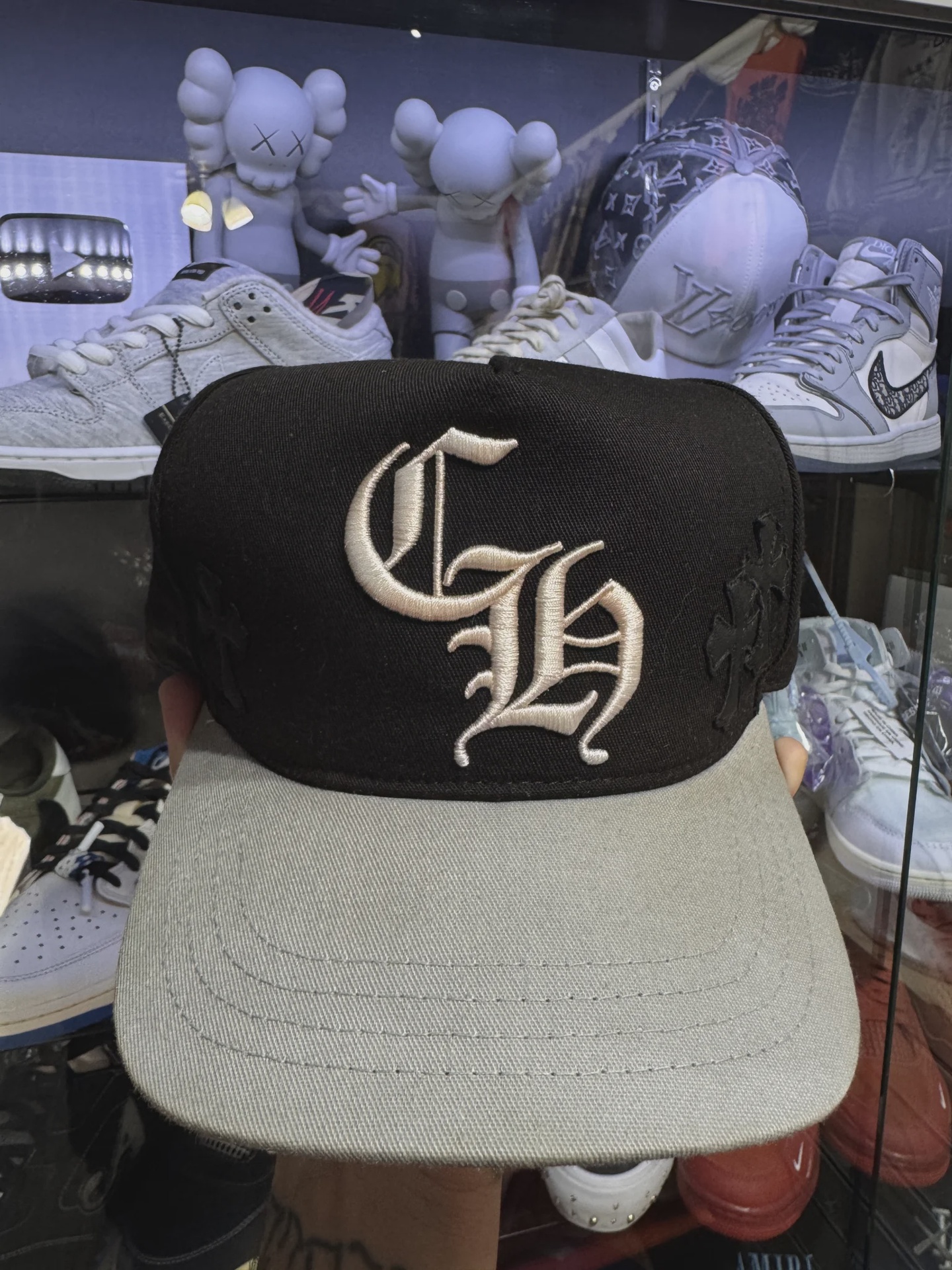 Chrome Hearts Black and Grey Cross Patch Hat • Pre-Owned [3696] - photo 1
