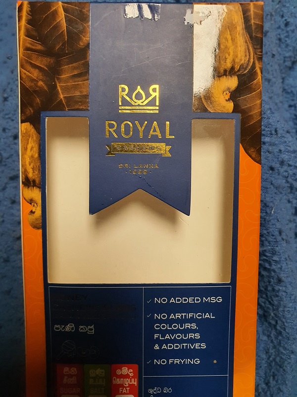 Royal Honey Cashew Slab 100g