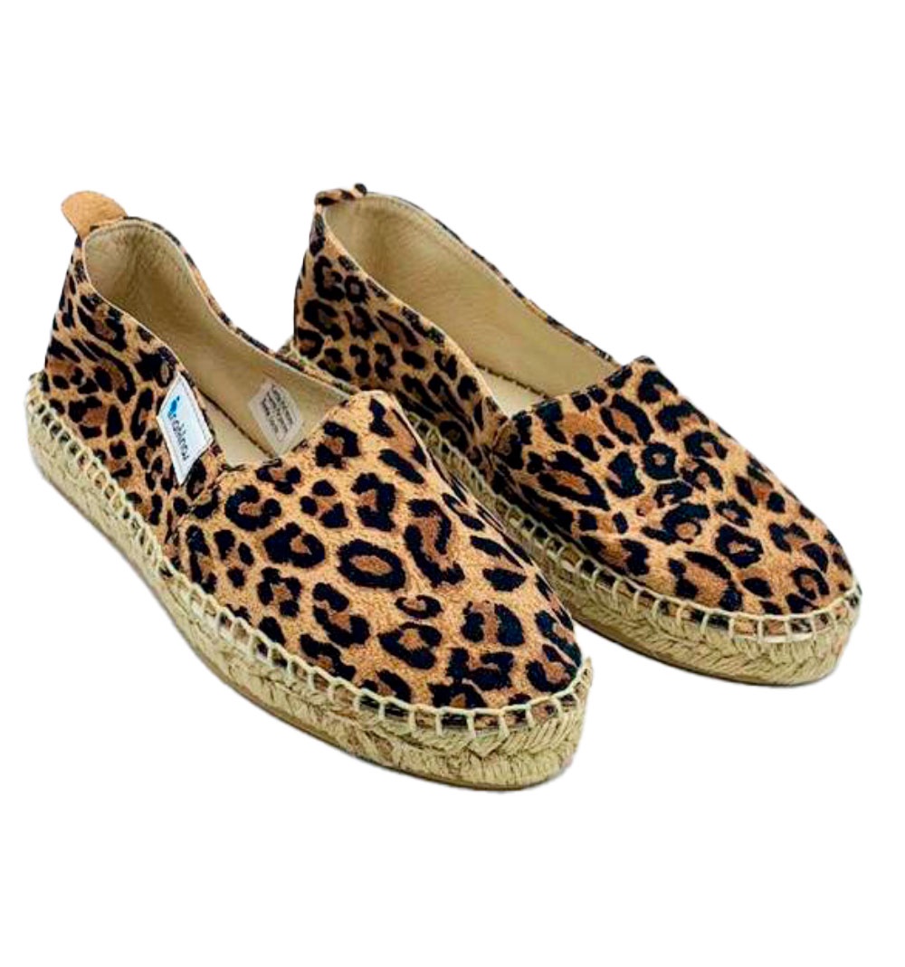 espadrille flat print leopardo