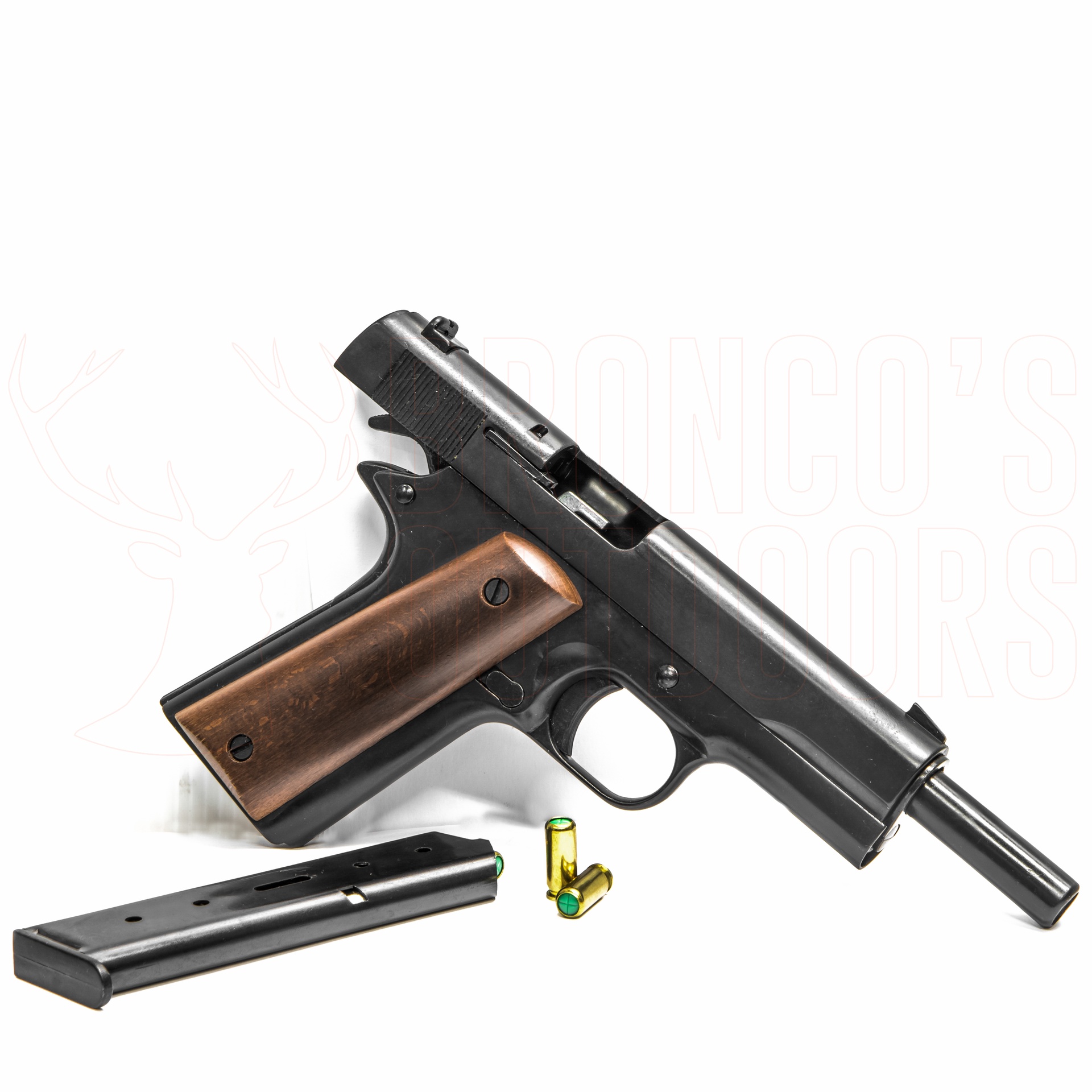 Bruni Colt 45 1911 8mm Blank Pistol Broncos Outdoors 0870