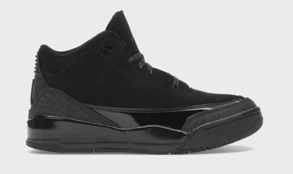 Jordan Air Jordan 3 Retro Black Cat (2025) (Preschool) - Size US TD 11C