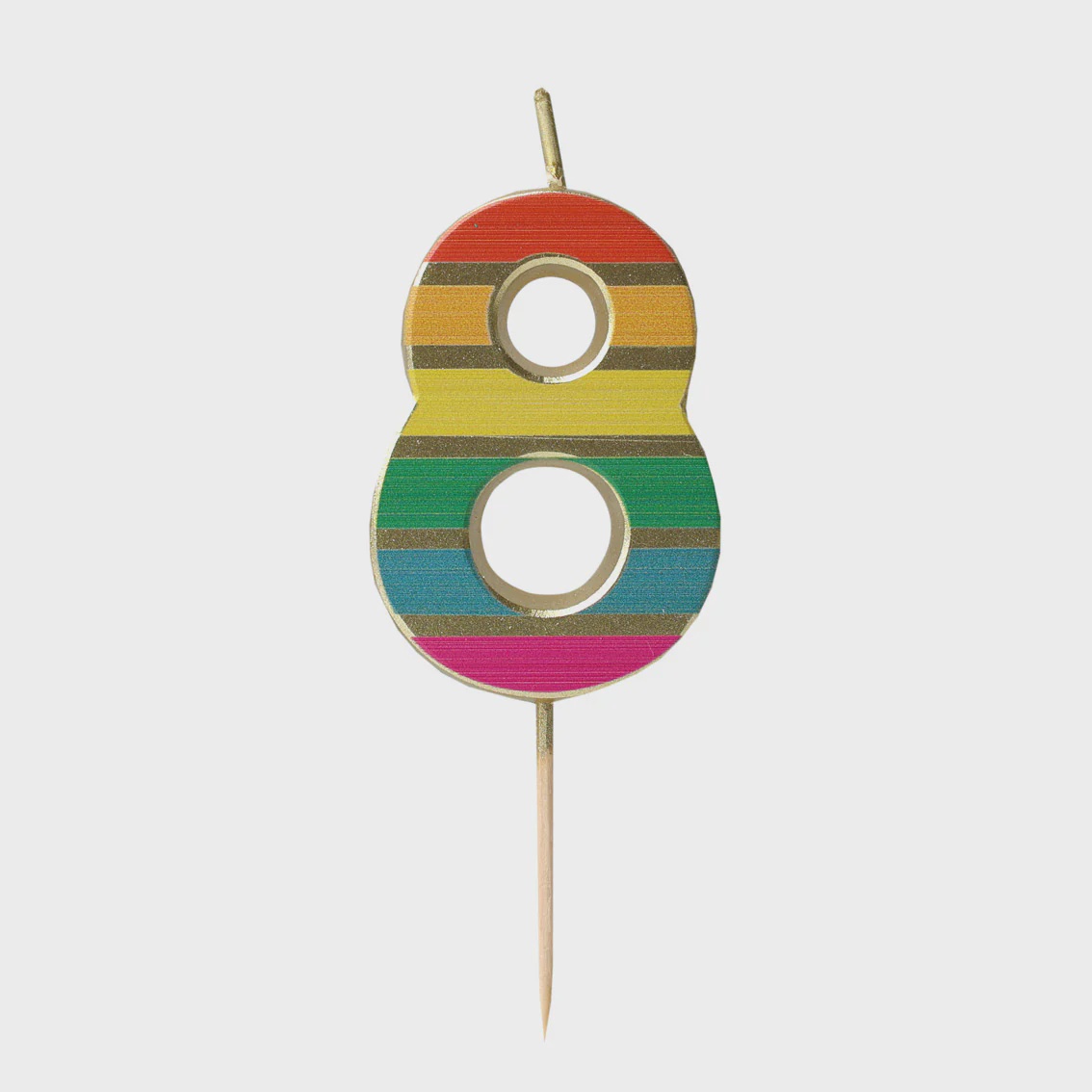 Talking Tables - Rainbow Gold Number Candles