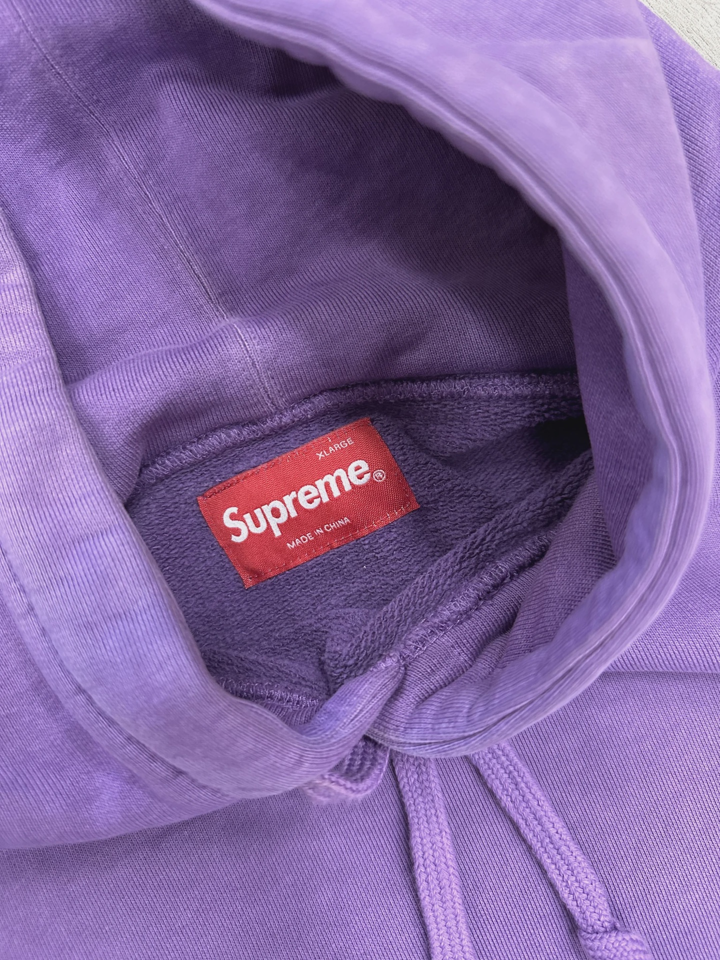 Supreme Garment Dyed Purple Hoodie • Pre-Owned [2349] 3