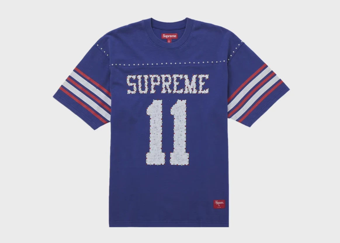 Supreme Studded S/S Football Top Royal size L • Brand New [3346]