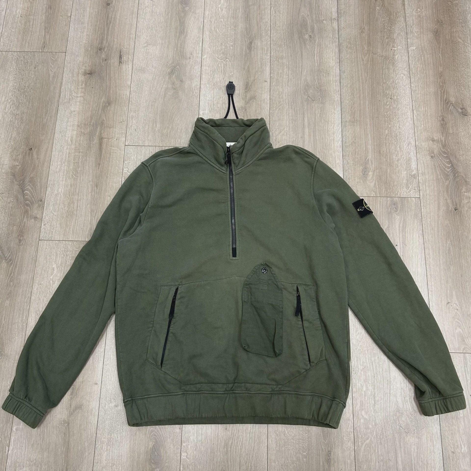 Stone Island Stone Island 2020 Half Zip Green Pullover Jumper - Size XL