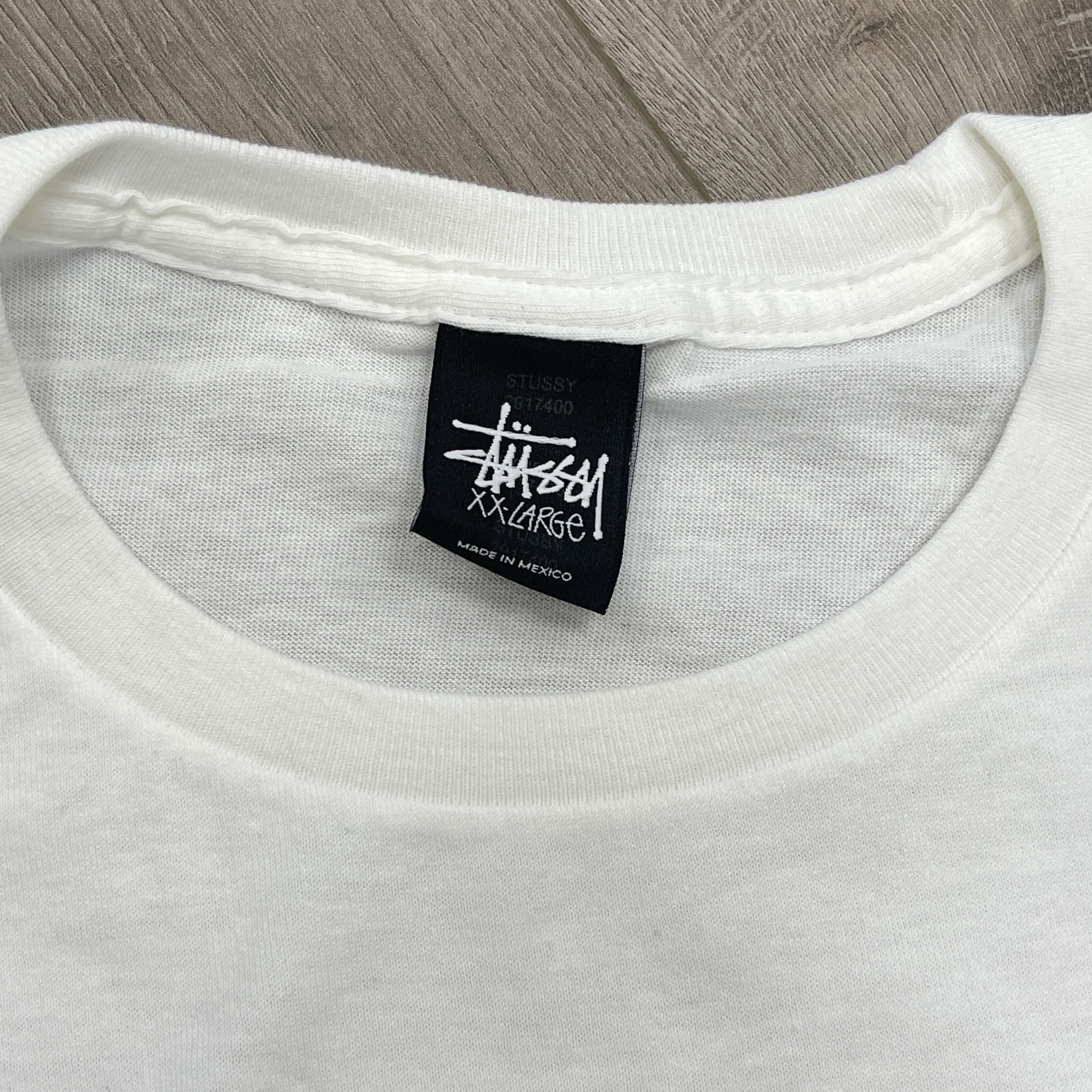 White Cheetah Stussy No. 4 T-Shirt - New 3