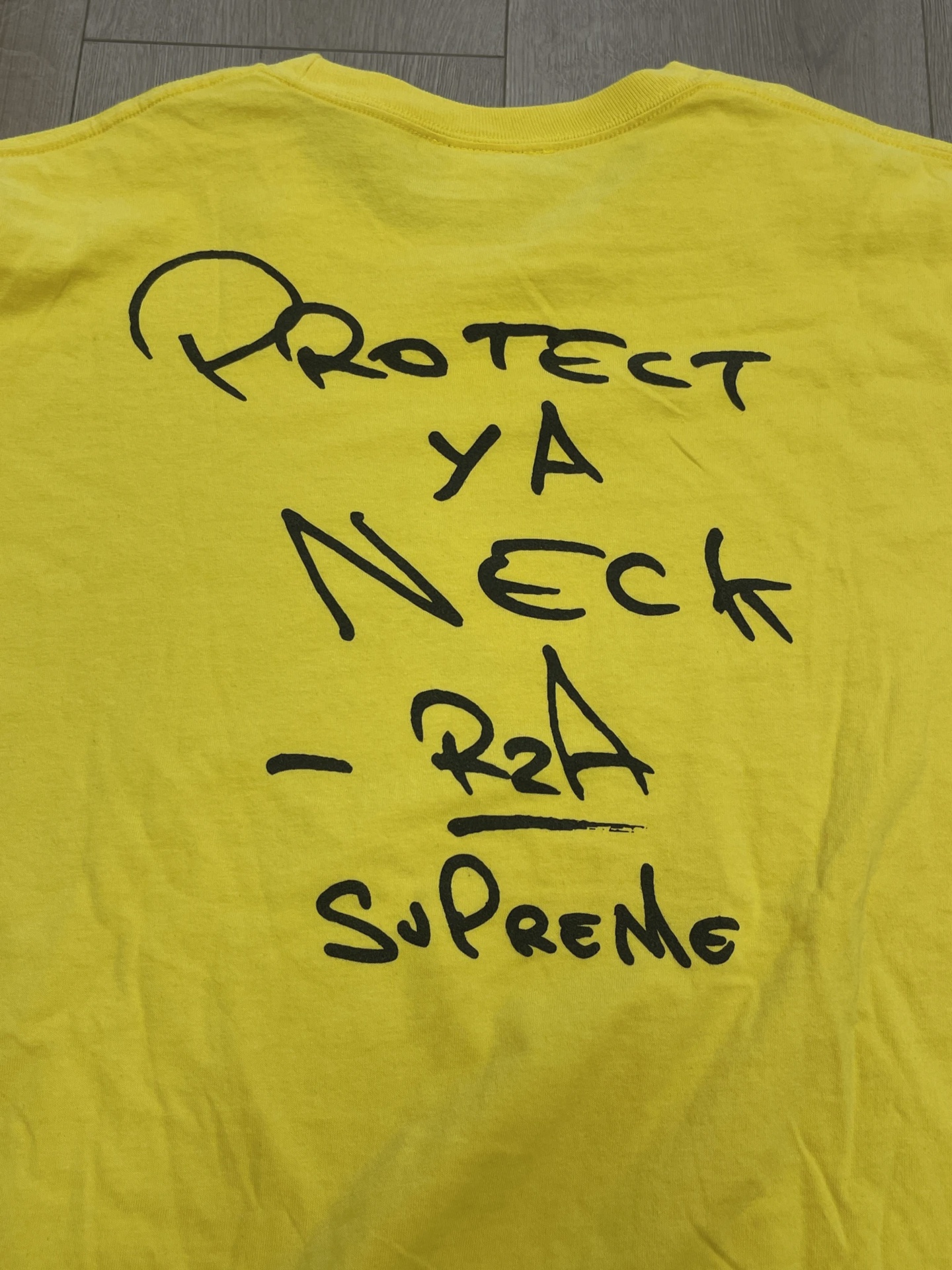 Supreme x Wu-Tang Clan Rza Tee 'Yellow' • Pre-Owned [5655] 2
