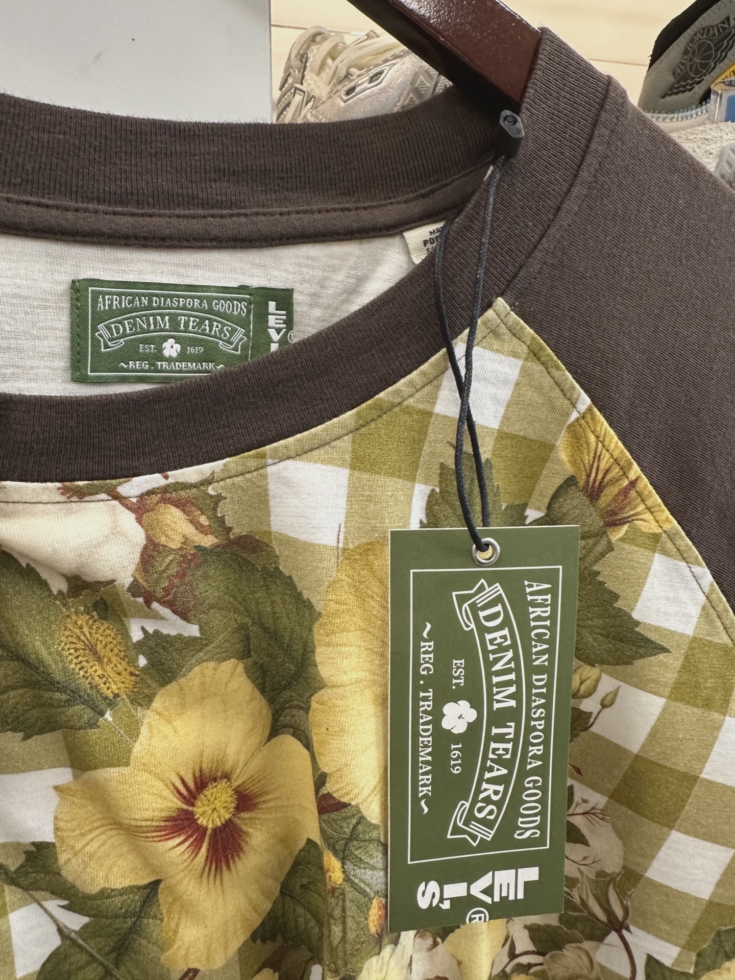 Denim Tears x Levi's Denim Tears Cotton Gingham Baseball Tee 'Multicolor' • Brand New [5493] 3