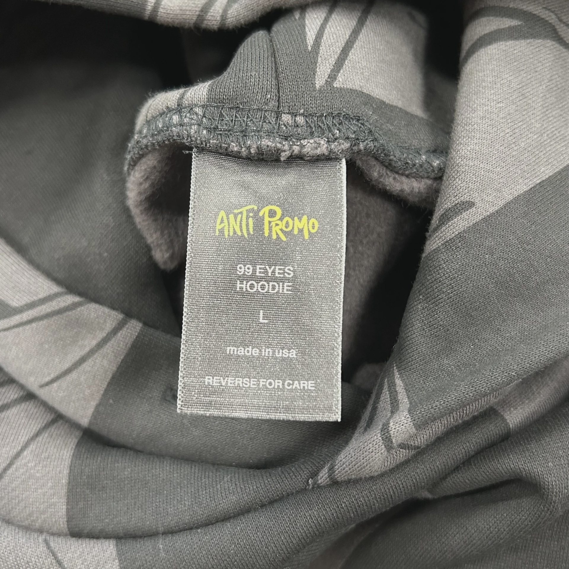 Matty Boy Anti Promo 99 Eyez Hoodie 'Black/Grey • Pre-Owned [9715] / L / Pre-Owned 5
