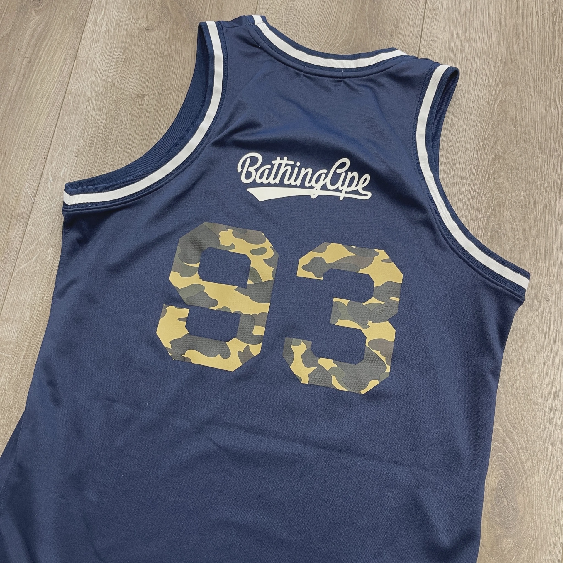 SS19 BAPE Basketball Tank Top Navy • Pre-Owned [5592] 5