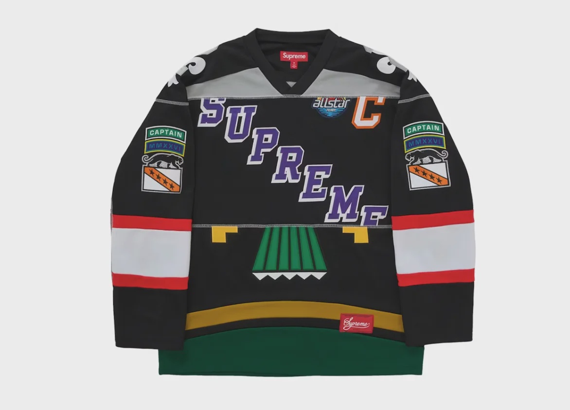 Supreme Paneled Hockey Jersey Black • Pre-Owned [0422] - photo 3