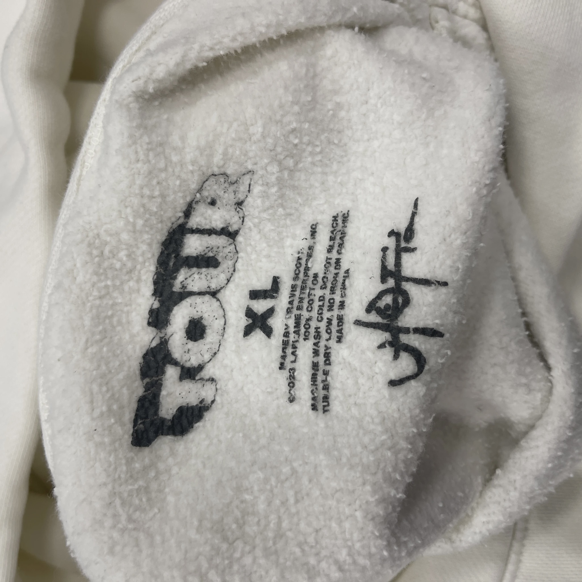 Travis Scott  Hoodie White • Pre-Owned [8271] 4