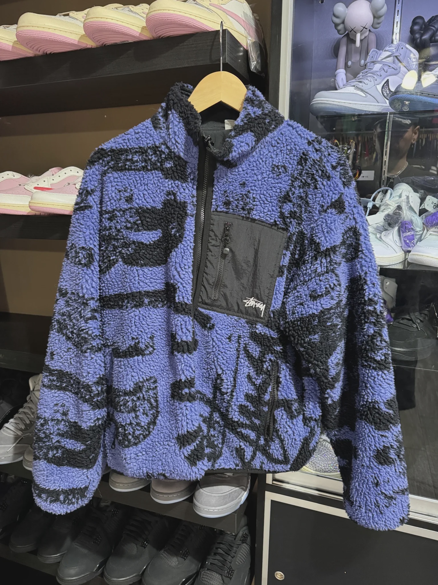 Stussy Black and Blue Fleece Jacket  • Pre-Owned [3500] - photo 1