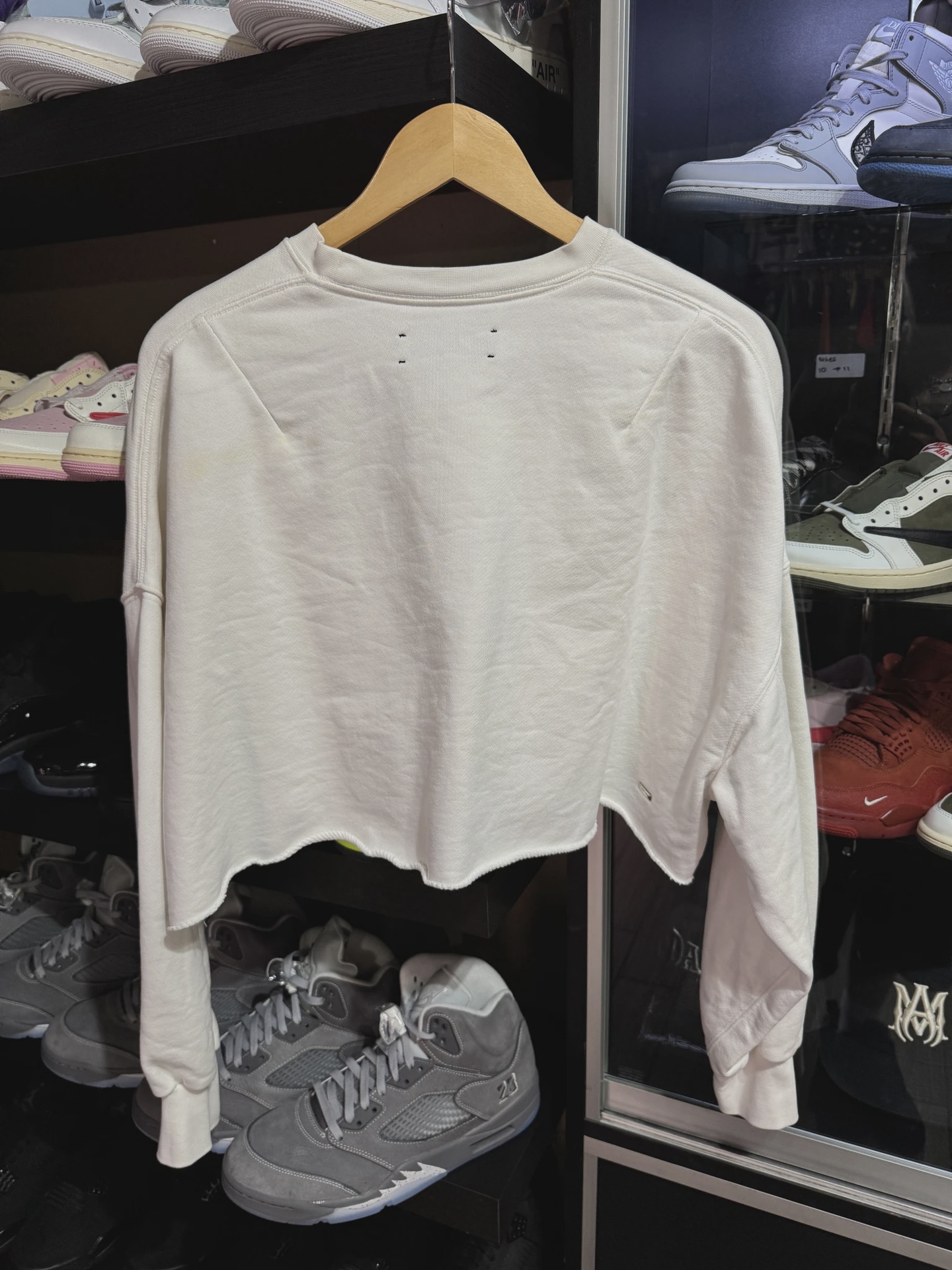 Amiri Womens Cropped White Sweater size XS • Pre-Owned [7806] - photo 2