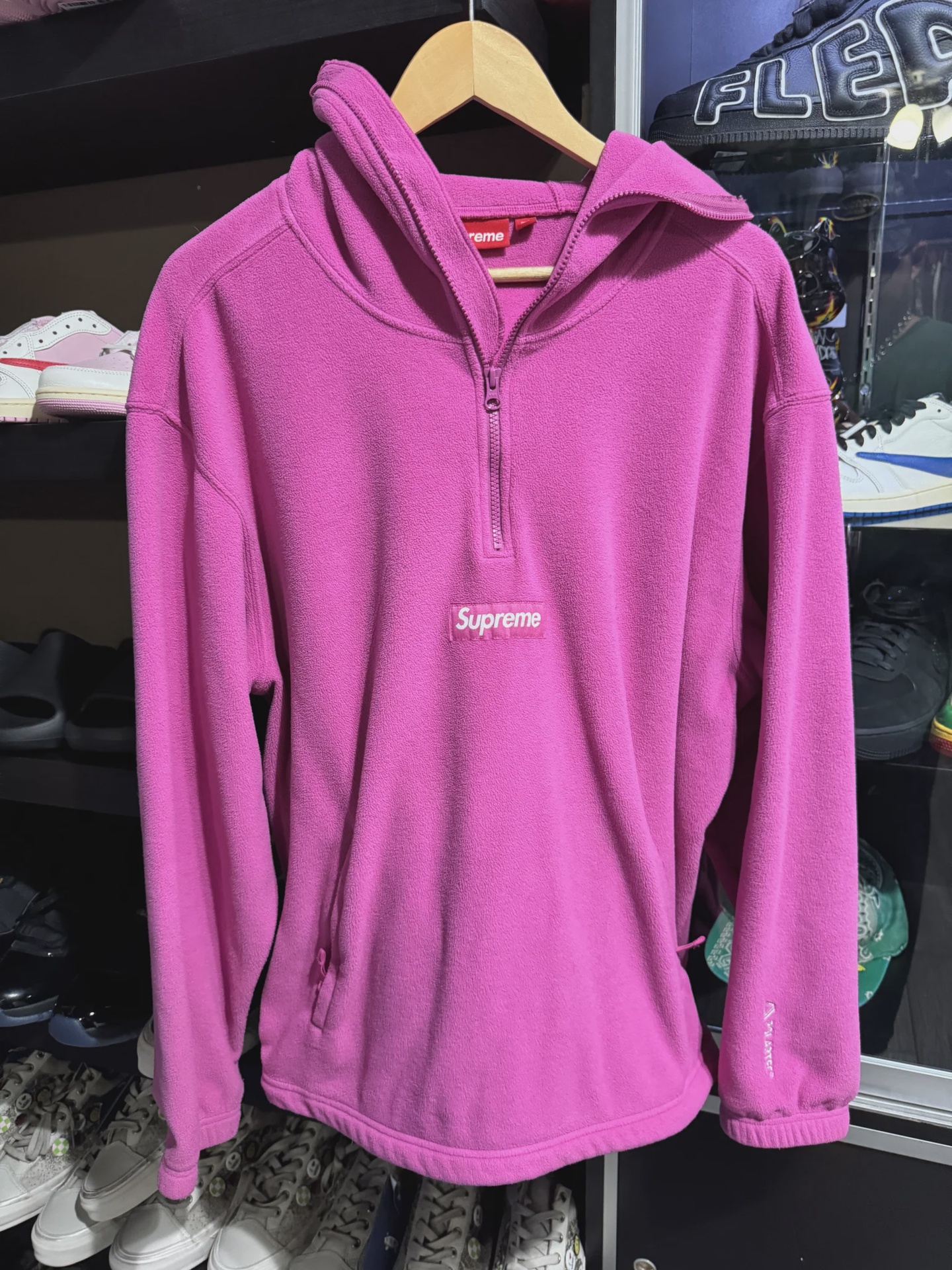 Supreme Pink Fleece Hoodie • Pre-Owned [0228] - photo 1
