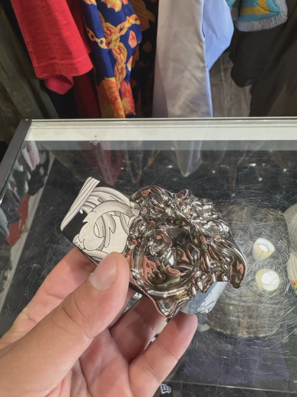 Versace Versace Medusa Silver Belt - Size One Size