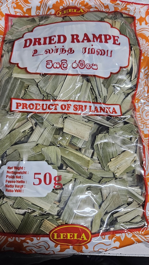 Leela Dries Rampe Leaves 50g
