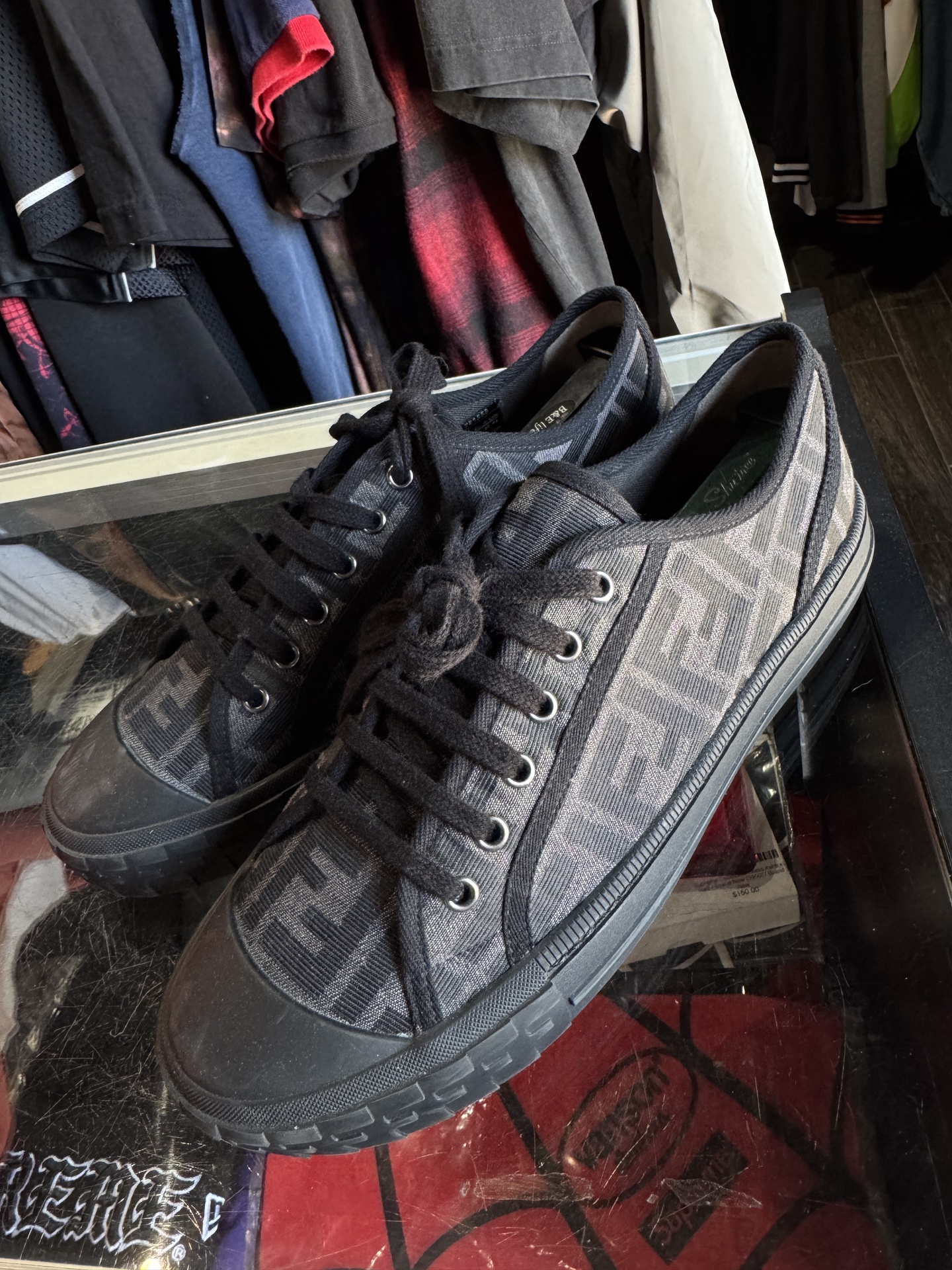 Fendi Black Monogram Sneaker No Box • Pre-Owned [7821] - photo 1