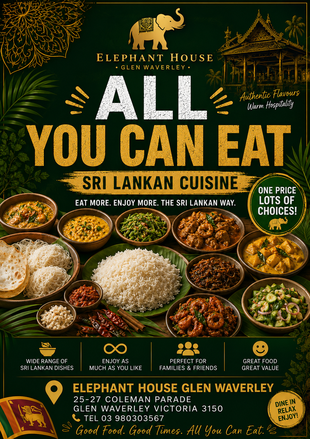 All You Can Eat Rice & Curry (Monday to Thursday) (Only on Shop Visits)