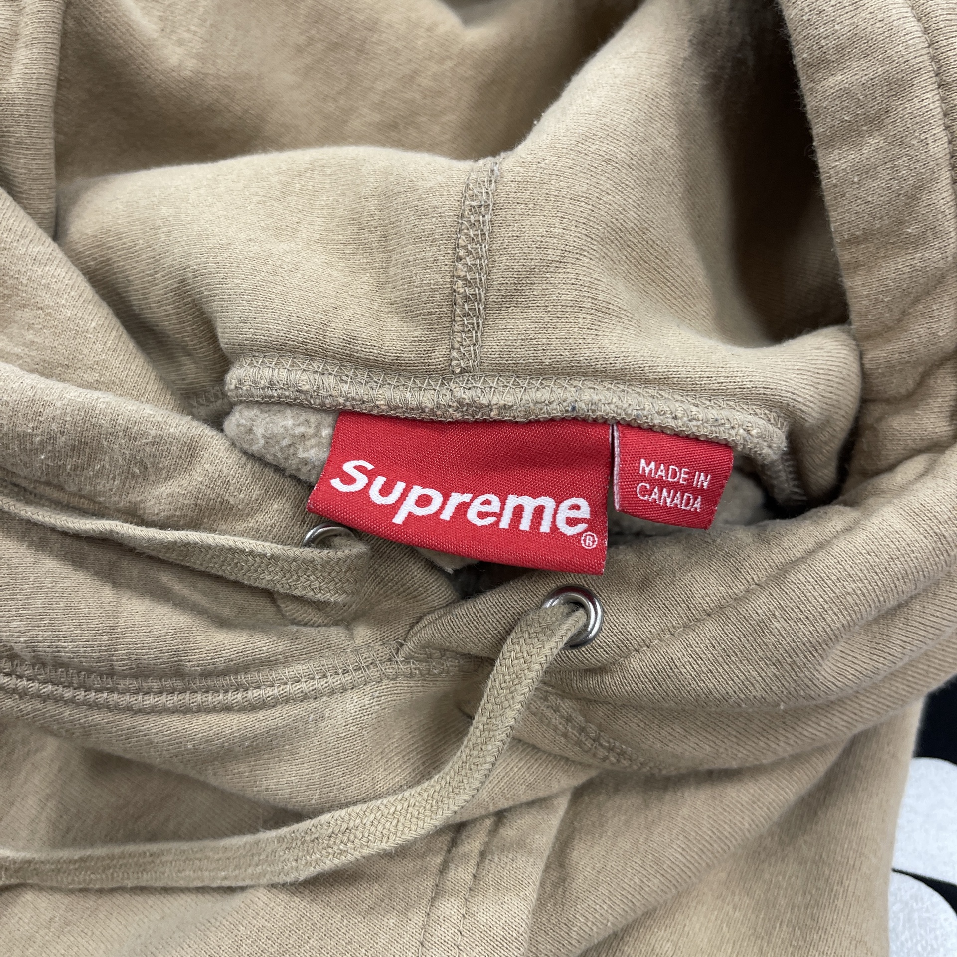 Supreme Reverse Hooded Sweatshirt Dark Tan - Pre-Owned 6