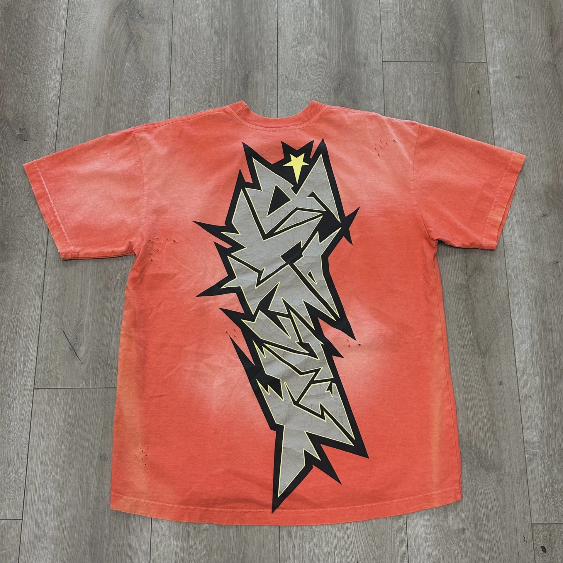 Hellstar Cracked Logo Distressed Tee • Pre-Owned [2562] 4