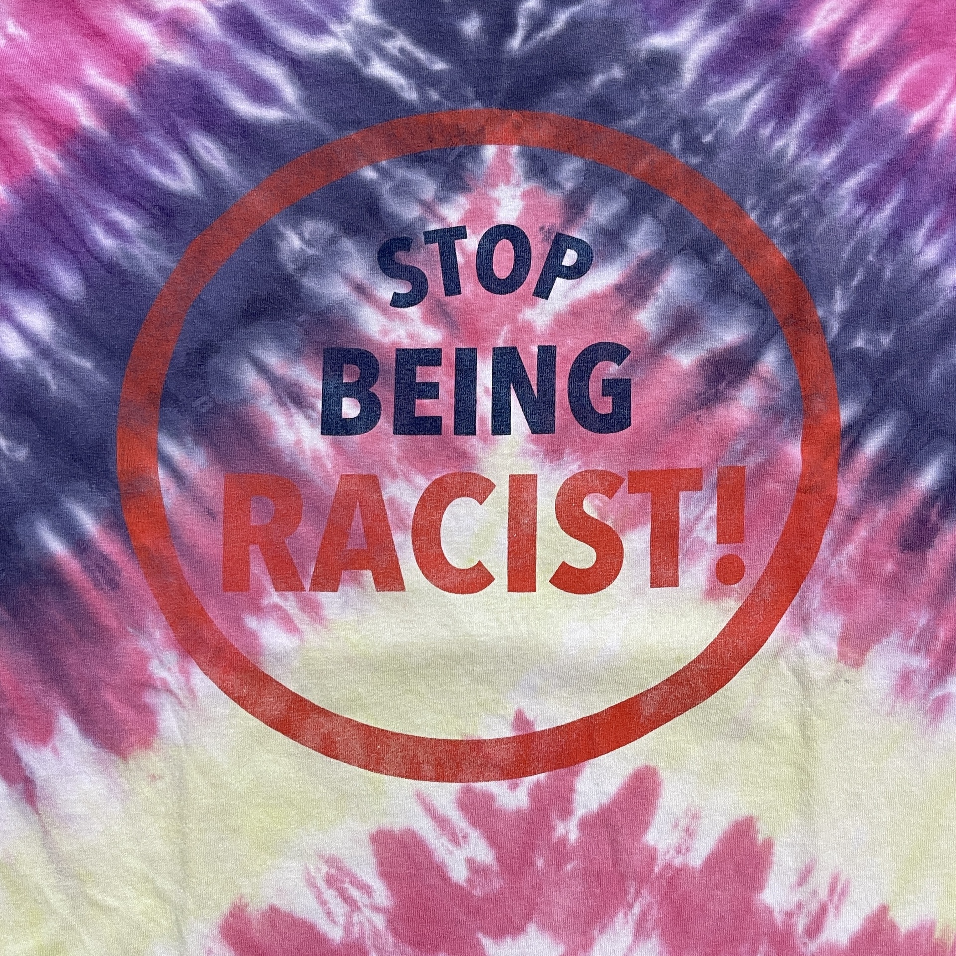 Gallery Dept. Stop Being Racist Tie Dye T-shirt Rainbow • Pre-Owned 2