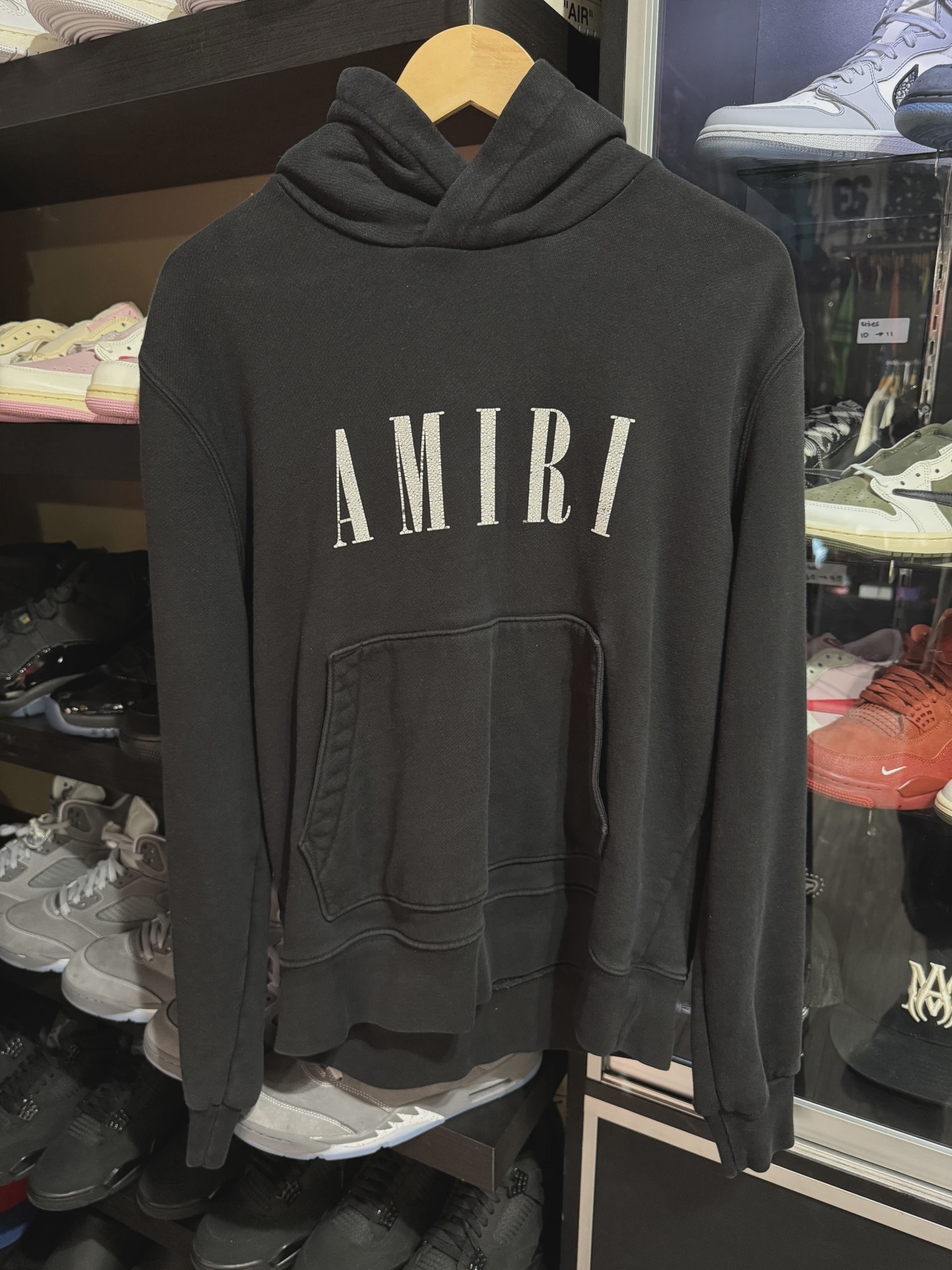 Amiri Classic Logo Black Hoodie size S • Pre-Owned [5681] - photo 1