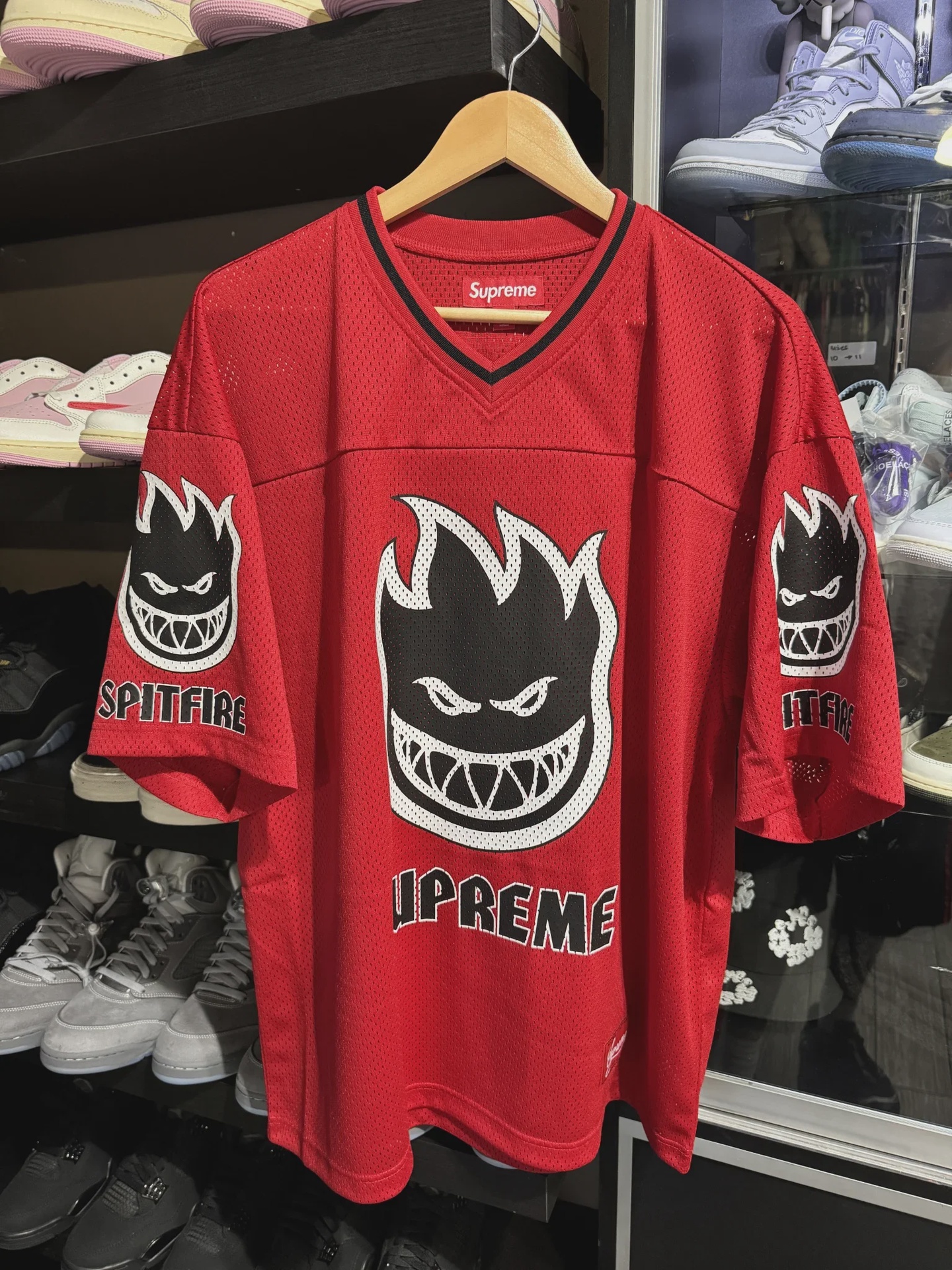 Supreme Spitfire Football Jersey Red • Brand New [0525] - photo 1