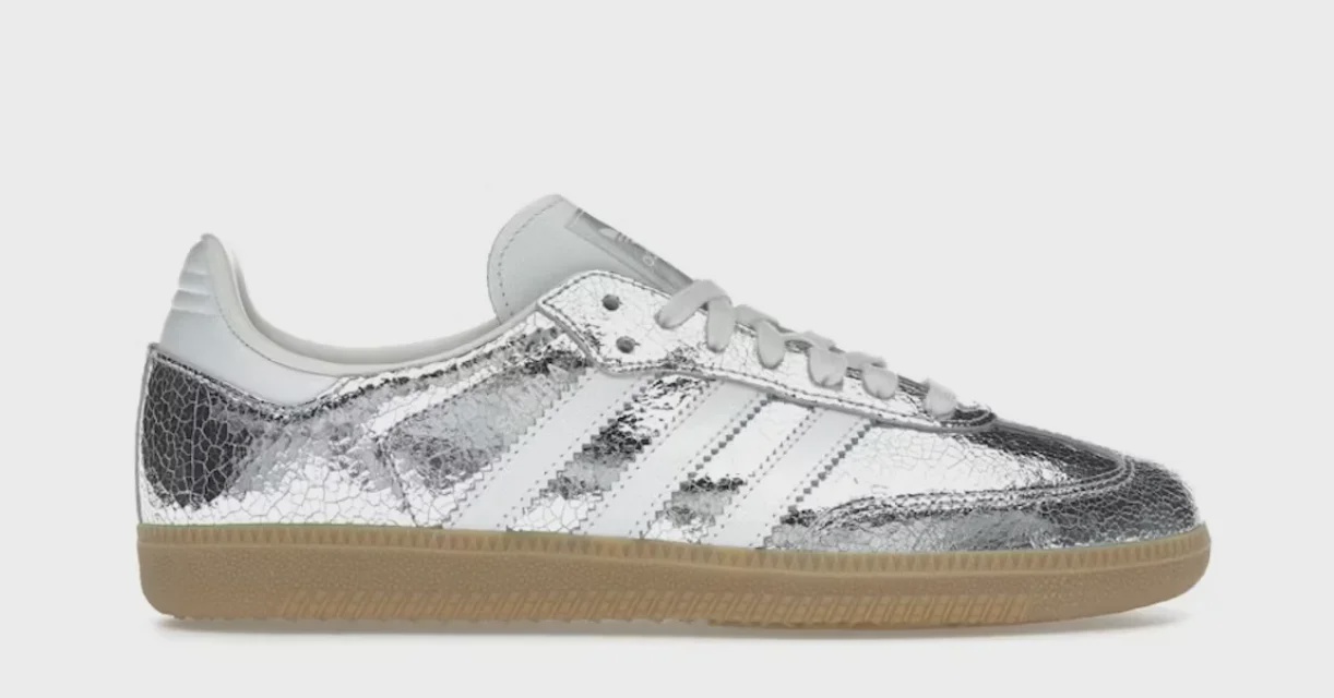 Adidas adidas Samba OG Silver Metallic Cracked Leather (Women's) - Size US W 10