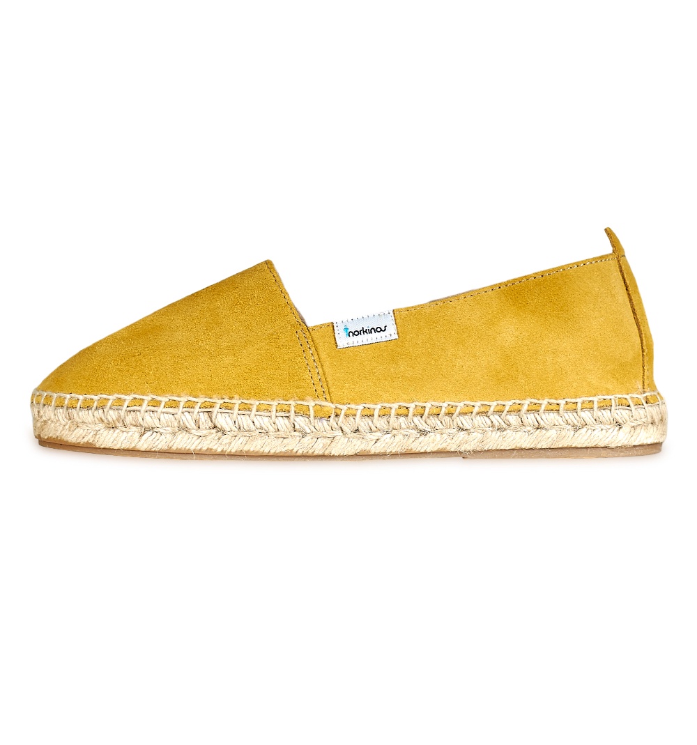 espadrille flat afelpado ocre